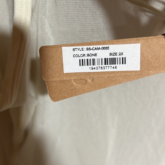 NWT SKIMS Summer Mesh Cami Thong Bodysuit, Bone, Size 2X - Picture 5 of 5